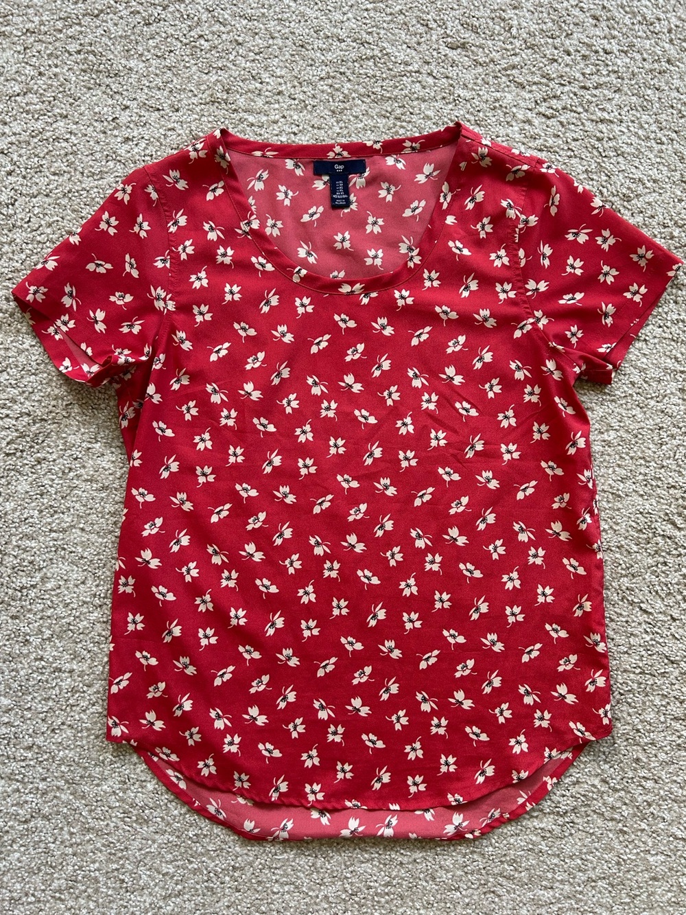 Gap | Red Floral Blouse
